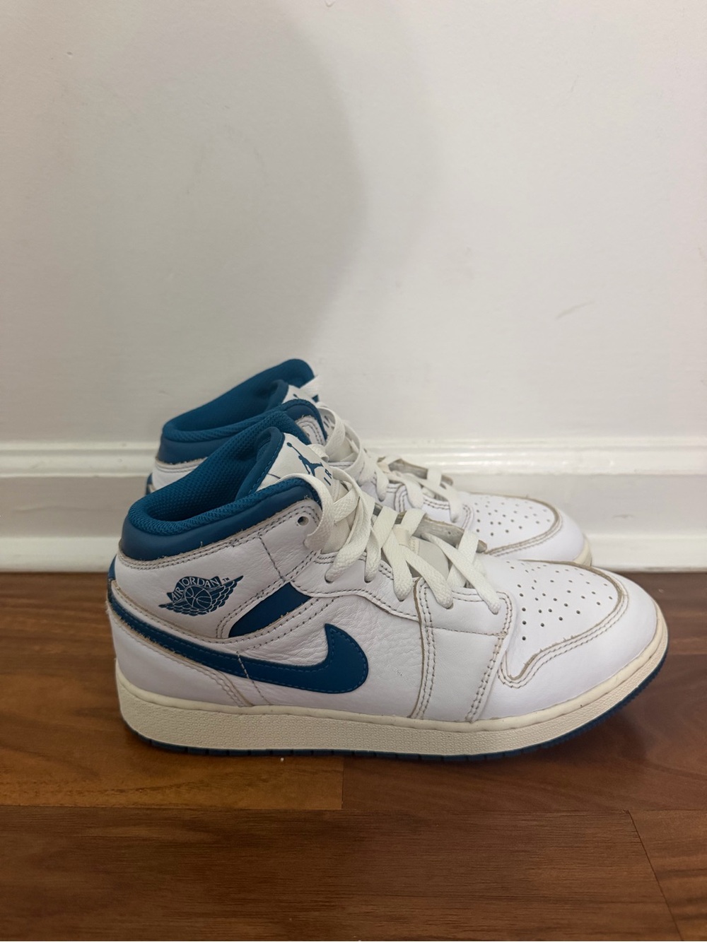 Jordan Kids industrial blue High-Top Sneakers - Picture 9 of 9